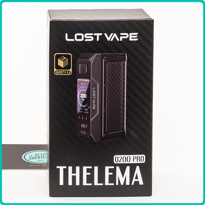 Packaging de la Box Thelema Q200 Pro Lost Vape